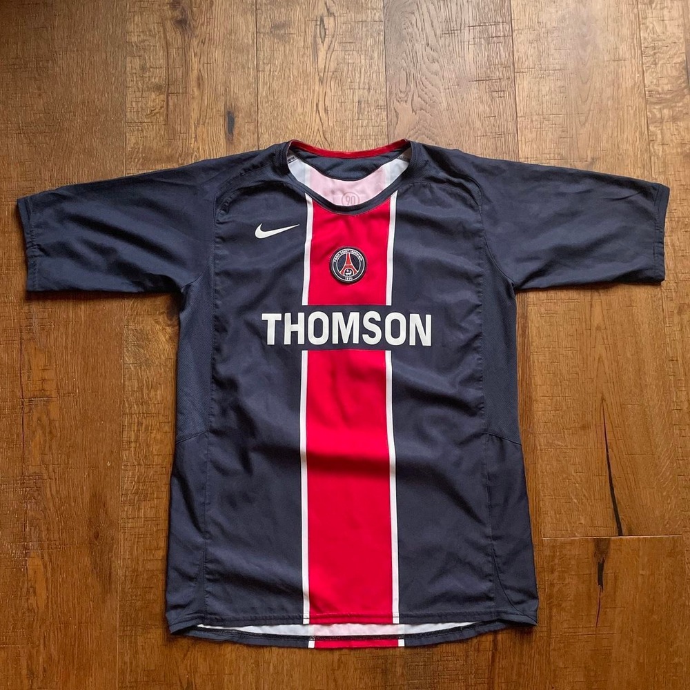 Nike Football Shirt Mens Youth XL Navy Blokecore PSG Rodriguez 2005/06 Jersey